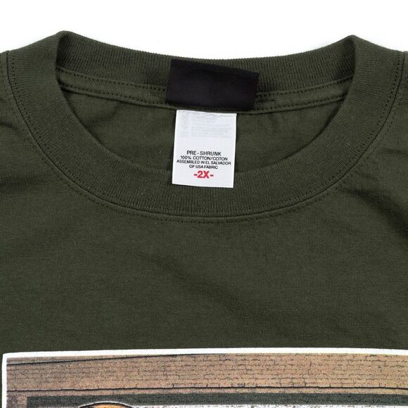 Vintage Dr Pepper Drink a Bite‎ to Eat T-Shirt 2XL Green Graphic Retro EUC - Picture 6 of 9